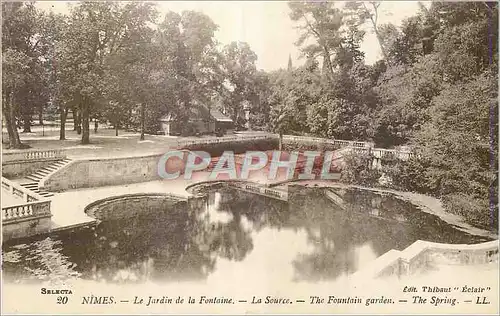 Cartes postales Nimes Le Jardin de la Fontaine La Source