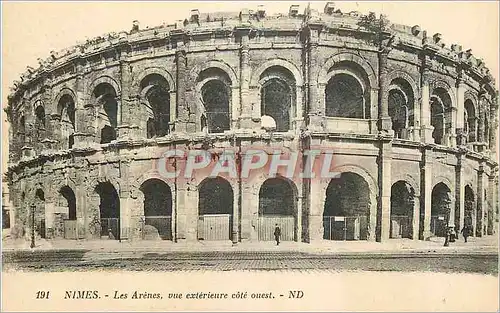 Cartes postales Nimes Les Arenes vue exterieure cote ouest