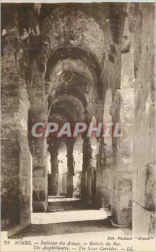 Cartes postales Nimes Interieur des Arenes Galerie du Bas