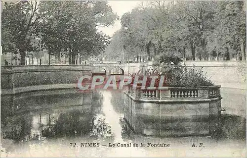 Cartes postales Nimes Le Canal de la Fontaine