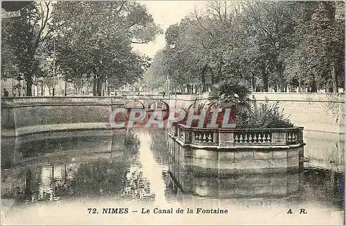 Ansichtskarte AK Nimes Le Canal de la Fontaine