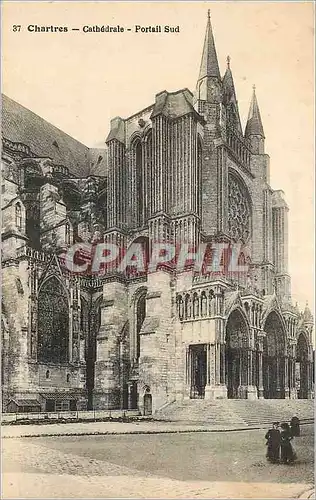 Cartes postales Chartres Cathedrale Portail Sud