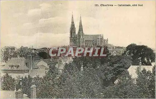 Cartes postales Chartres Cathedrale Cote Sud