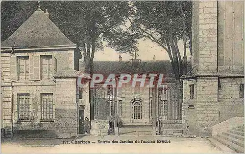 Ansichtskarte AK Chartres Entree des Jardins de l'ancien Eveche