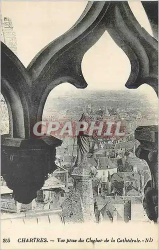 Ansichtskarte AK Chartres Vue prise du Clocher de la Cathedrale