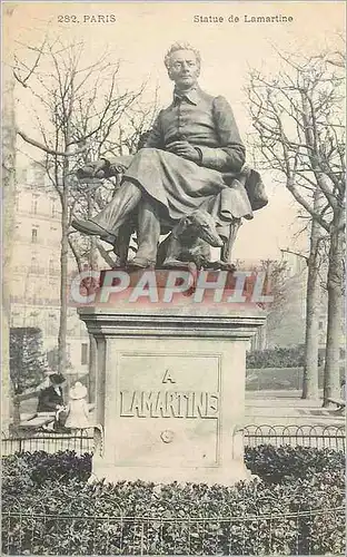 Cartes postales Paris Statue de Lamartine