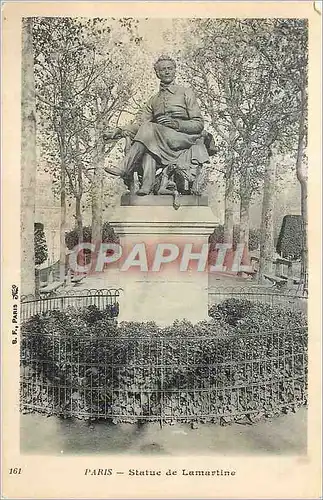 Cartes postales Paris Statue de Lamartine