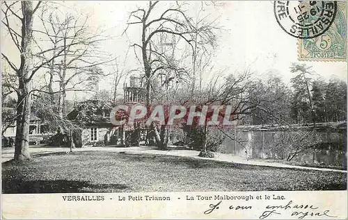 Ansichtskarte AK Versailles Le Petit Trianon La Tour Malborough et le Lac