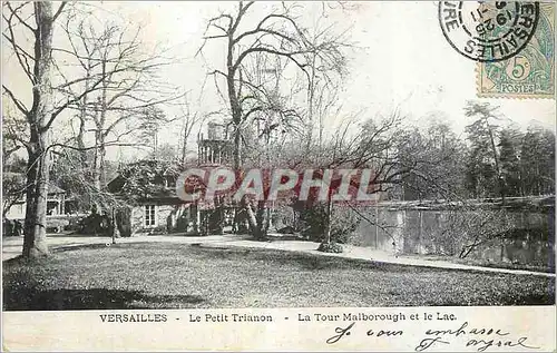 Cartes postales Versailles Le Petit Trianon La Tour Malborough et le Lac