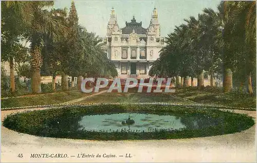 Cartes postales Monte Carlo L'Entree du Casino