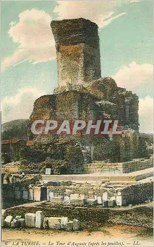 Cartes postales La Turbie La Tour d'Auguste (apres les Fouilles)