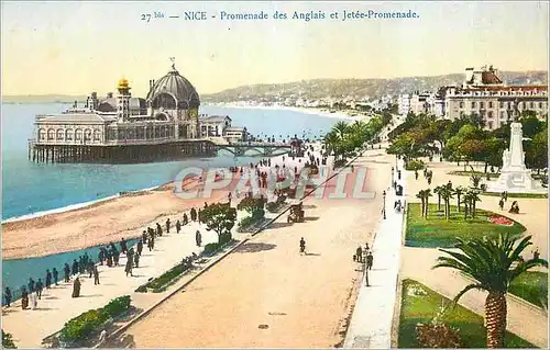 Cartes postales Nice Promenade des Anglais et Jetee Promenade