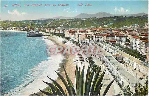 Cartes postales Nice Vue Generale prise du Chateau