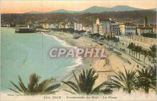 Ansichtskarte AK Nice Promenade du Midi La Plage