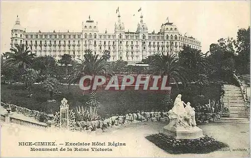 Ansichtskarte AK Nice Cimiez Excelsior Hotel Regina Monument de la Reine Victoria