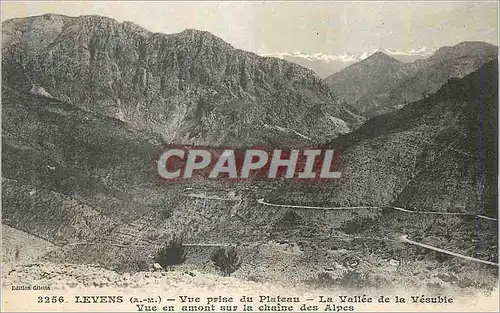 Ansichtskarte AK Levens (A M) Vue prise du Plateau La Vallee de la Vesuble Vue en Amont sur la Chaine des Alpes