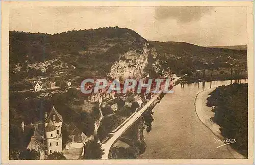 Cartes postales La Roque Gageac La Dordogne Pittoresque et le Chateau de la Malartrie