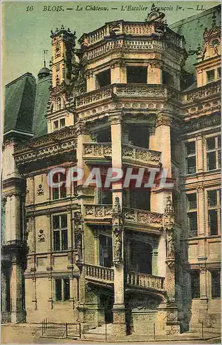 Cartes postales Blois Le Chateau L'Escalier Francois ier