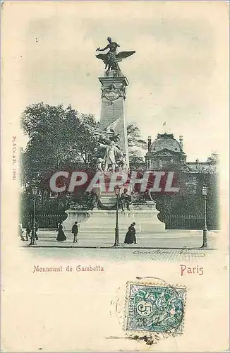 Cartes postales Paris Monument de Gambetta