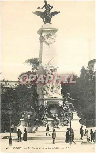 Cartes postales Paris Monument de Gambetta