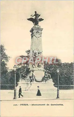 Cartes postales Paris Monument de Gambetta