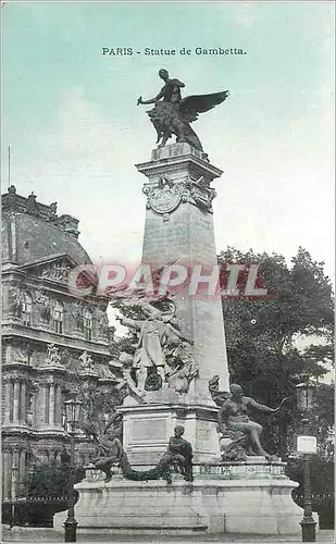 Cartes postales Paris Statue de Gambetta