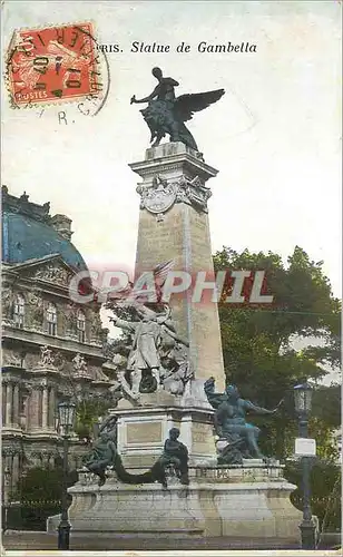 Cartes postales Paris Statue de Gambetta