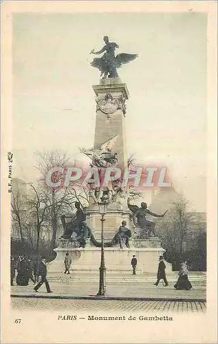 Cartes postales Paris Monument de Gambetta