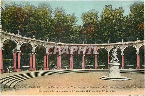 Cartes postales Versailles La Colonnade de Mansart et l'enlevement de Proserpine par Girardon