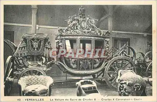 Cartes postales Versailles La Voiture du Sacre de Charles X
