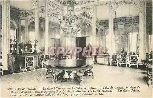 Ansichtskarte AK Versailles Le Grand Trianon Le Salon des Glaces Tables du Conseil en Chene de Malabar d'un Seul