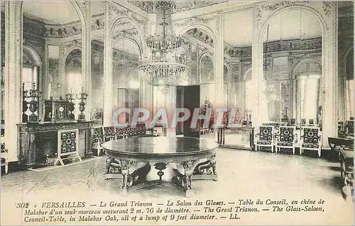 Cartes postales Versailles Le Grand Trianon Le Salon des Glaces Tables du Conseil en Chene de Malabar d'un Seul