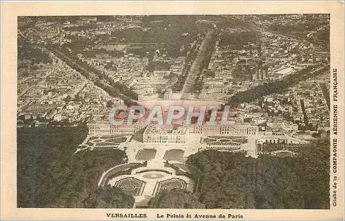 Cartes postales Versailles Le Palais et Avenue de Paris
