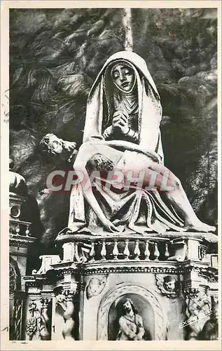 Moderne Karte Gorges du Tarn Eglise de Sainte Enimie (Lozere) Pieta en Bois dore deposee sur l'Ancien Maitre a