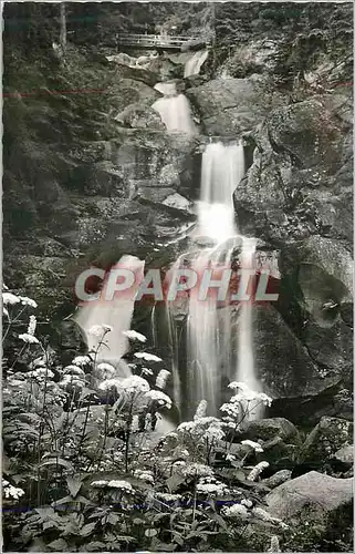 Moderne Karte Triberg im Schwarzwald Wasserfalle