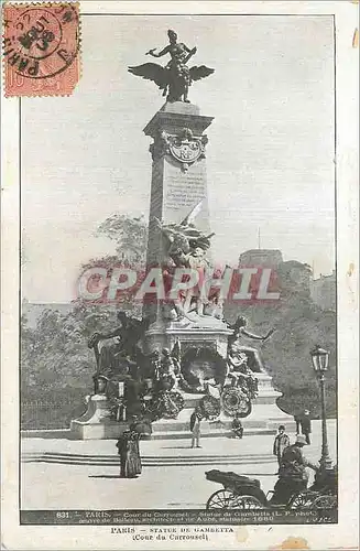 Ansichtskarte AK Paris Statue de Gambetta (Cour de Carrousel)