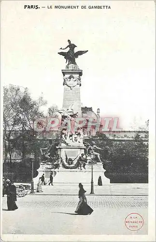 Cartes postales Paris Monument de Gambetta