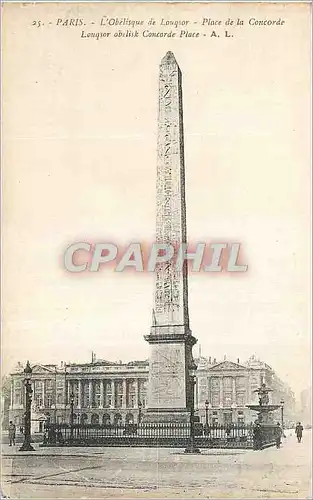 Cartes postales Paris L'Obelisque Place de la Concorde