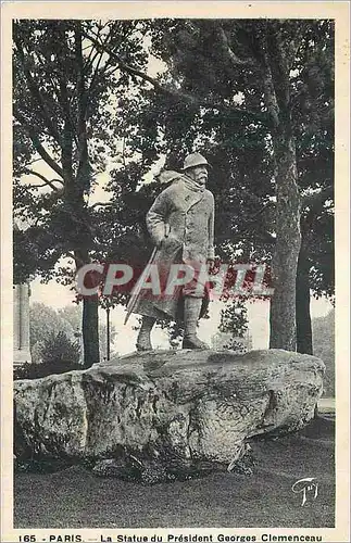 Cartes postales Paris La Statue du President Georges Clemenceau