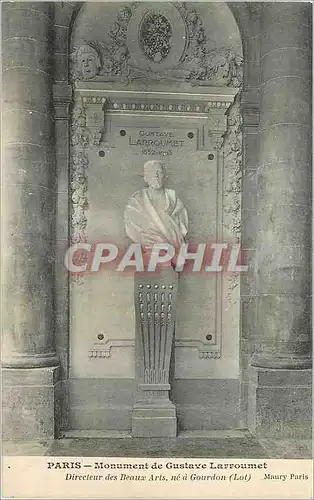 Cartes postales Paris Monument de Gustave Larroumet Directeur des Beaux Arts ne a Gourdon (Lot)