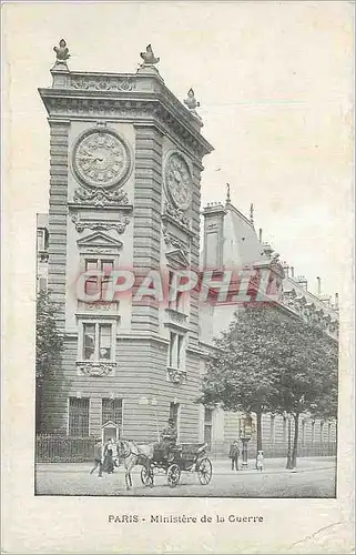 Cartes postales Paris Ministere de la Guerre