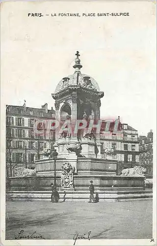 Ansichtskarte AK Paris La Fontaine Place Saint Sulpice