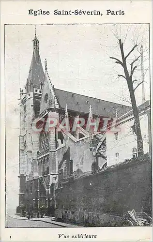 Cartes postales Paris Eglise Saint Severin Vue Exterieure