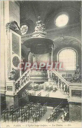 Cartes postales Paris Eglise Saint Sulpice La Chaire