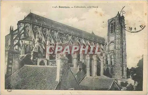 Ansichtskarte AK Bourges Cathedrale cote Nord