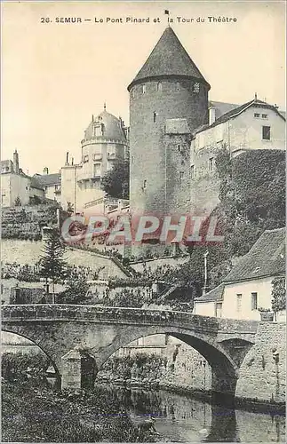 Cartes postales Semur Le Pont Pinard et la Tour du Theatre