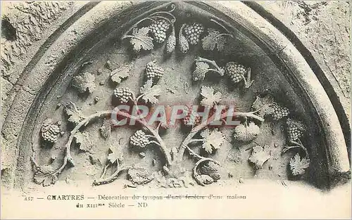 Ansichtskarte AK Chartres Decoration du Tympan d'une fenetre d'une Maison du XIIIme Siecle