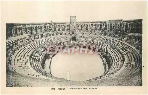 Ansichtskarte AK Arles L'Interieur des Arenes