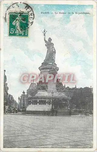 Cartes postales Paris La Statue de la Republique