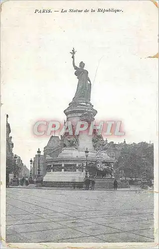 Cartes postales Paris La Statue de la Republique